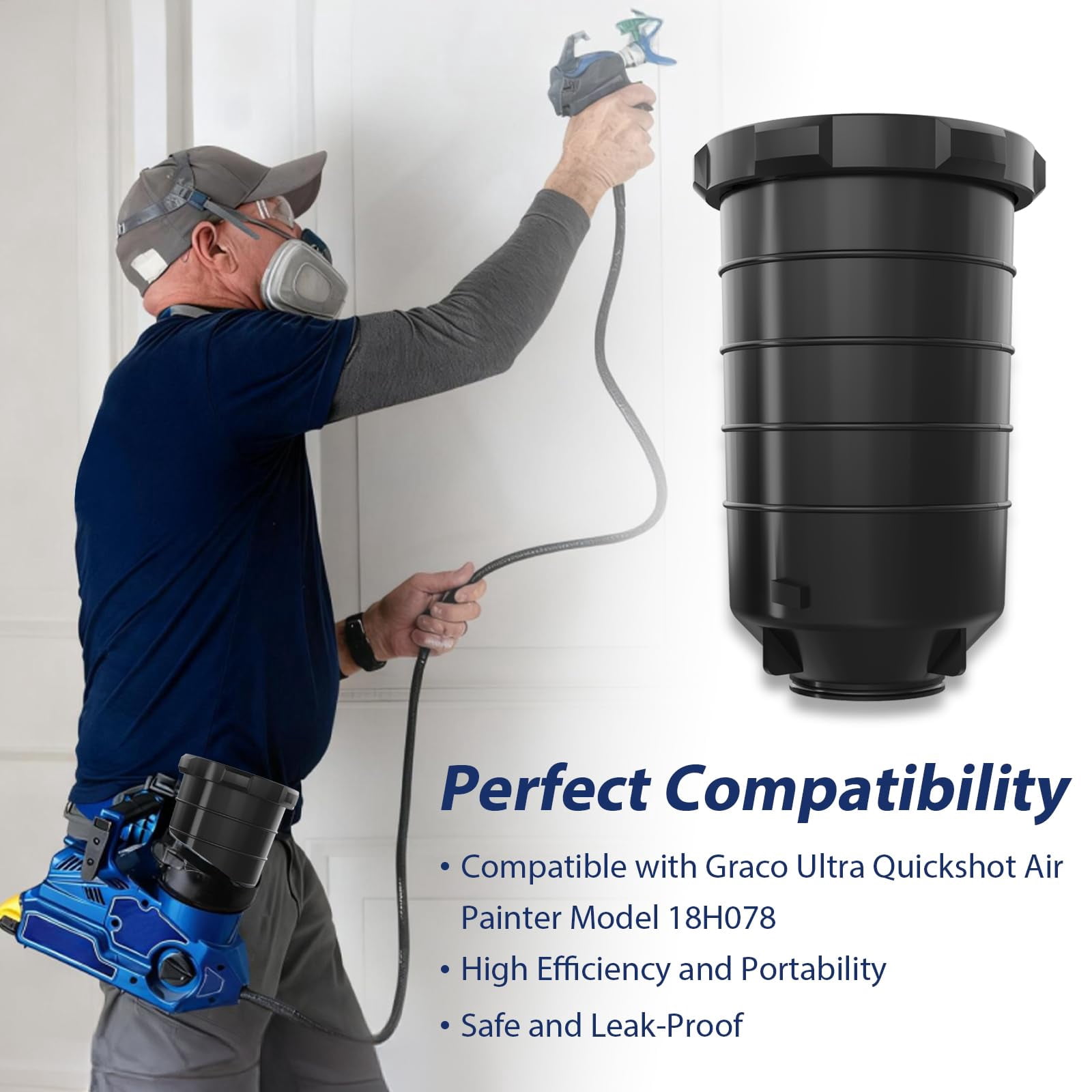 O'Neill Santa Cruz タッパー ブラック　M L 64 oz Replacement Cup and Lid Set Compatible with Graco Ultra