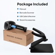 Wireless 2D Barcode Scanner with Adjustable Stand 1 Pack