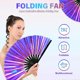 thumbnail image 4 of Boots on The Ground Fan, 2025 New Large Holographic Folding Hand Fan with Laser Colors,Foldable Clack Fans for Line Dancing Party Pop Wedding Hand Fan, 4 of 5