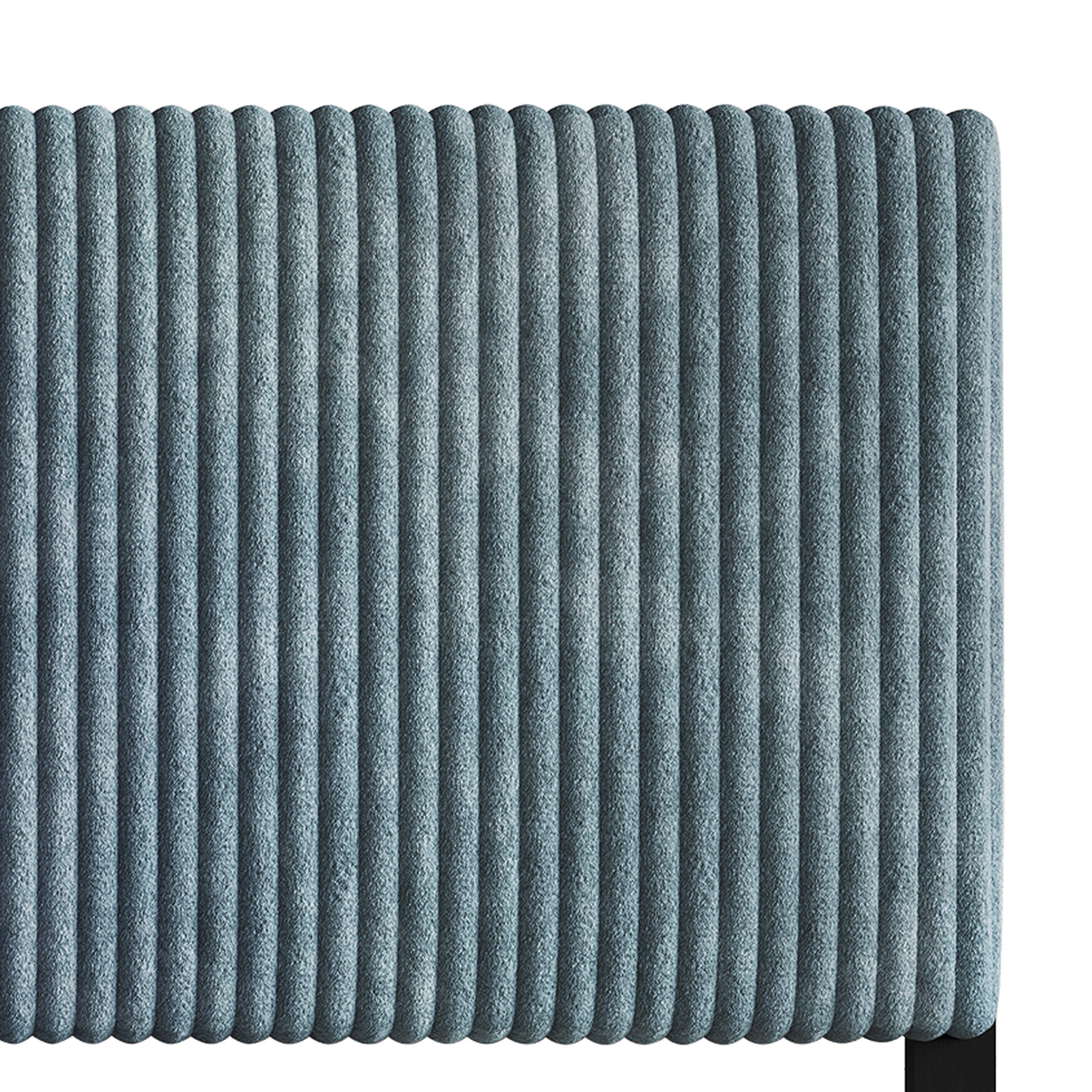 Castle Place Cozy Corduroy Velvet Upholstered King Headboard, Light Blue