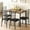 Black, variant on Kojooin Dining Table Set for 4,Kitchen Table and 4 Chairs,5 Piece Kitchen Dining Room Table Set,Wood Modern Rectangle Dinner Table with Upholstered Seat,Dinette Furniture for Breakfast,Home Office
