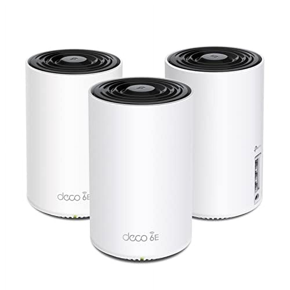 TP-Link Deco XE75 Tri-Band 5400 Mbps WiFi 6E Mesh Router with Accessories Included, Refurbished, 3 Count Pack