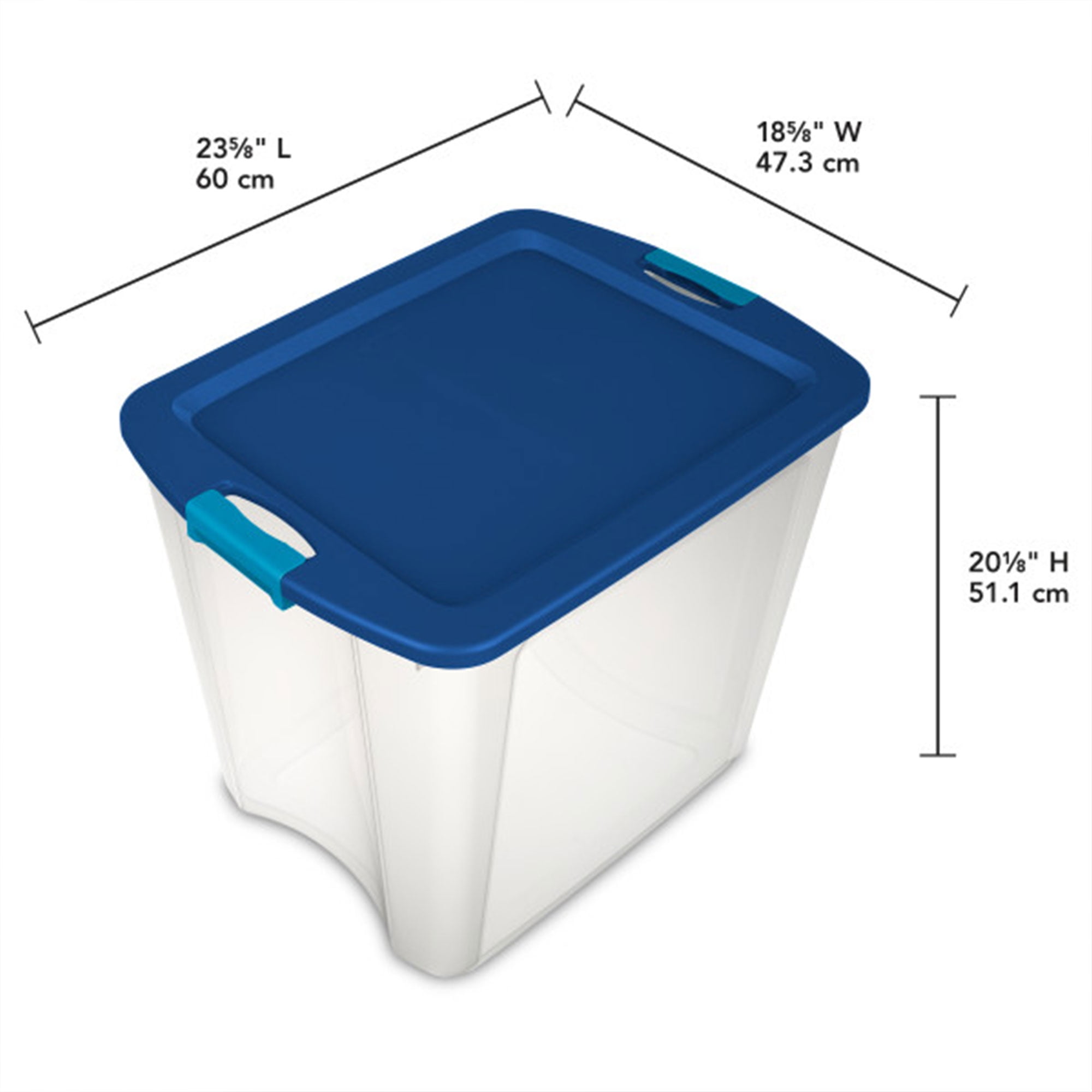 Sterilite 26 Gallon Large Bins Latch Carry Plastic Storage Tote Container Box 12 Ct Walmart