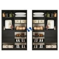 thumbnail image 5 of Homieasy 50'' Closet System Set of 2, Walk-in Closet System Set with 4 Drawers & Storage Shelves, Wooden Closet Tower with Mirror and Shoe Rack, Closet Organizer for Bedroom, 79.7" Height, Black, 5 of 6
