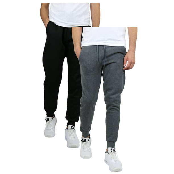 Men's 2 Pack Fleece Jogger Sweatpants - Walmart.com