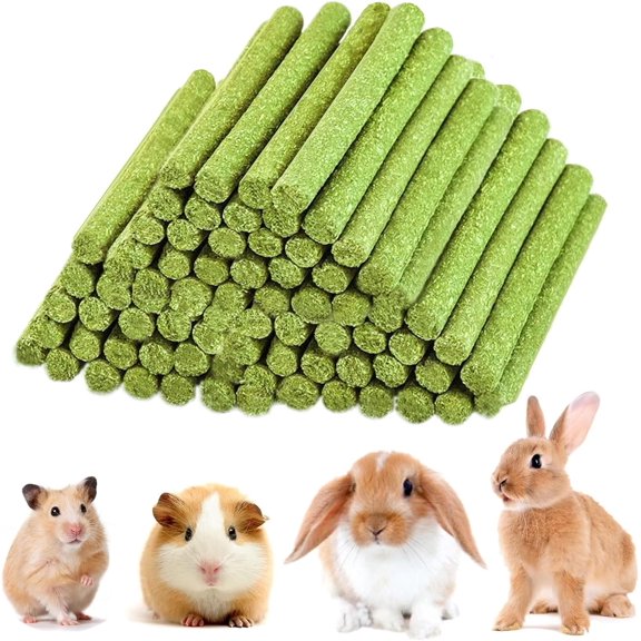 NSWXZDS Rabbit Toys,300g/10.58oz Timothy Hay Stick for Guinea Pig Toy Bunny Chew Toys for Teeth Grinding Hamster Treat Rabbit Molar Food Snack