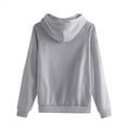 thumbnail image 3 of Two Piece Sweatsuits Hoodies For Women Pullover Hoodie Set Tracksuit Long Sleeve Tops Drawstring Sweatpants Light Gray XL, 3 of 6