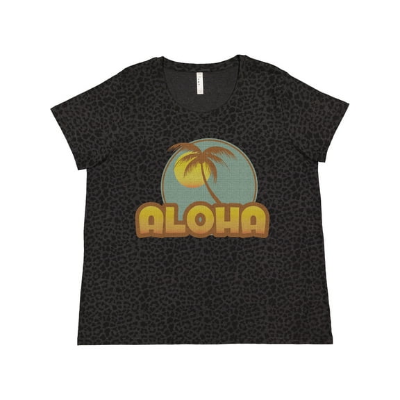 Inktastic Aloha Palm Women's Plus Size T-Shirt