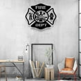 thumbnail image 4 of Craftnamesign Custom Fire Dept Metal Wall Art LED Light, Firefighter Maltese Cross Wall Decor, 4 of 5