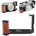 thumbnail image 1 of Grip Camera LShape Bracket Quick Release Plate With Wooden Handle Grip For  X100V, 1 of 8
