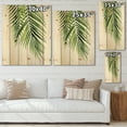 thumbnail image 4 of Designart 'Tropical Palm Branches' Tropical Print on Natural Pine Wood, 4 of 5