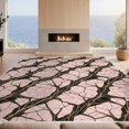 thumbnail image 2 of Design&I 8'x10' Washable Area Rug Blush Charcoal Swirls Sophisticated Modern Veined Surface Motif for Living Room, Family Extra Large Skid-Resistant Low Profile, 2 of 7