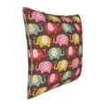thumbnail image 2 of Fotbe Cute Elephants Pattern Velvet Decorative Throw Pillow Covers with Elegant Piping, Soft Plush Cushion Cover for Sofa, Bed, Car, Office-20"x20", 2 of 8