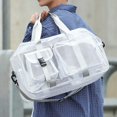 thumbnail image 5 of Backpack for Men Clear Gym Beach Transparent Tote Backpack Large Capacity Travel Daypack Grey One Size, 5 of 6