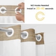 thumbnail image 5 of Rustic No Hook Shower Curtain with Snap in Liner Farmhouse Barn Chicken Sunflowers Flowers Wood Grain Waterproof Bathroom Shower Curtain with See Through Top Window for Bathtub 72" x 84", 5 of 9