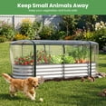 thumbnail image 5 of Costway 6 x 2 x 1 FT Color Steel Raised Garden Bed with Greenhouse Cover, Roll-up Window Silver+Transparent, 5 of 11