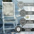 thumbnail image 2 of Klear Vu Porch Rocking Chair Cushions Set, Suitable for Living Room Rockers, Stylish Seat and Back Pads Include Non-Slip Bottom + Fabric Ties, 20" X 17" X 2”, Gingham Black, 2 of 5