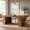 Dark Brown, variant on Fnova 71" Farmhouse Dining Table for 6-8 People, Rectangular Wooden Kitchen Table with Double Pedestal, Dinner Table for Dining Room, Kitchen, Office, Banquet, Living Room