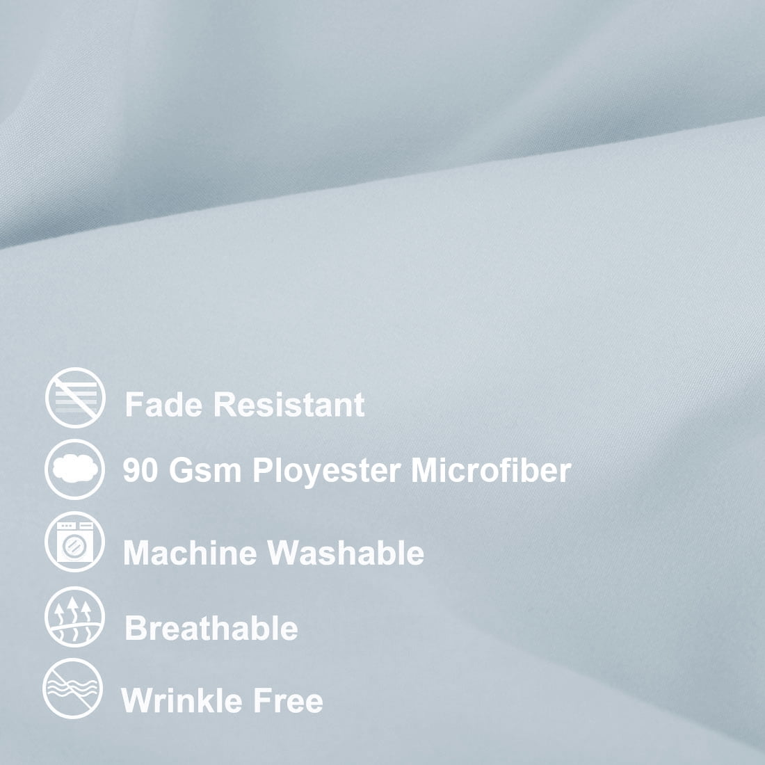 Unique Bargains Microfiber Solid Long Body Pillowcases, 2-Pack Silver 20" x 54"