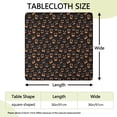 thumbnail image 2 of Jack Lantern Faces Halloween Pattern Square Fitted Tablecloth with Elastic Edge,Square Table Cover,Washable Elastic Table Cover for Home Kitchen Party Decor 36"x36", 2 of 6