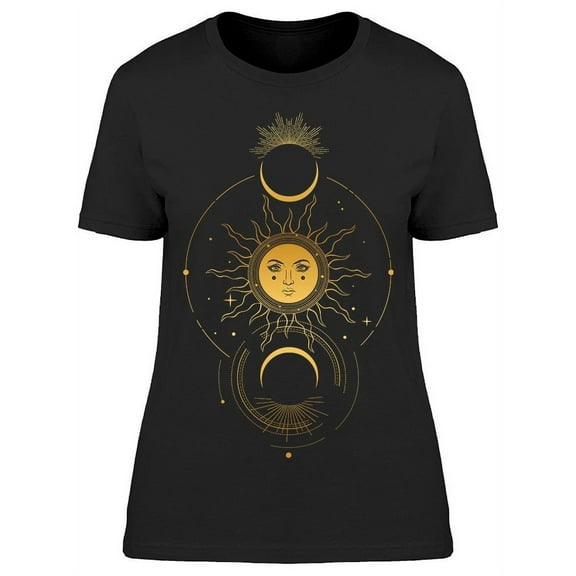 Eclipse Sacred Geometry T-Shirt Women -Image by Shutterstock, Female x-Large