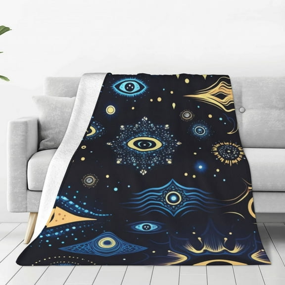 Cool Magic Evil Eyes Throw Blanket Super Soft Lightweight Cozy Fluffy Plush Blanket for Bed Couch Sofa Chair 40x30
