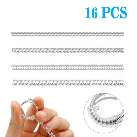 Set of 16 Ring Size Adjuster 4 Sizes Clear Ring Sizer Resizer Fit for Loose (Best Image Resizer For Windows)