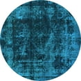 thumbnail image 1 of Ahgly Company Indoor Round Abstract Light Blue Modern Area Rugs, 6' Round, 1 of 4