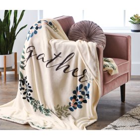 Life Comfort Throw Blanket Urban Plush Blue Green Sculpted Pattern