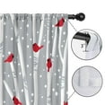 thumbnail image 4 of Blackout Kids Curtains,Gray Christmas Cardinal Bird Pattern Childrens Insulated Curtains Set Of 2,Bedroom Essentials,Toddler Room Decor 42"x54", 4 of 5