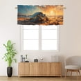 thumbnail image 2 of Beach Turtle Window Curtain Valances Blue Ocean Sea Turtle Summer Coastal Scenery Privacy Decorative Rod Pocket Short Window Valance Curtains 54 by 18 in, 1 Panel, 2 of 6