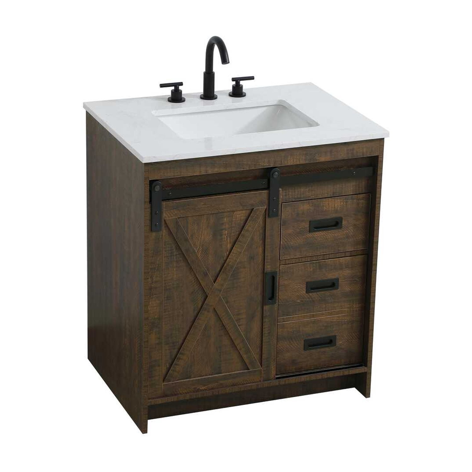 Elegant Kitchen and Bath Austin 30 inch Single Bathroom Vanity in Expresso