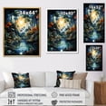 thumbnail image 4 of Designart "Green Palm Trees Painting III" Floral Floater Framed Canvas Print, 4 of 7