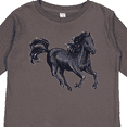 thumbnail image 4 of Inktastic Beautiful Galloping Black Horse Boys or Girls Long Sleeve Toddler T-Shirt, 4 of 5