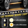 thumbnail image 2 of 2 luces LED para estribo de camión, luz LED de marcador lateral, barra de luz de señal de giro flexible de cabina extendida de emergencia para camionetas, coches, SUV (70 pulgadas), 2 of 4