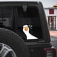 thumbnail image 4 of Pegatina para ventana de coche con forma de pato, pregunta artística genial, arte de pato, pegatina impermeable, calcomanía para ventana exterior, calcomanía de precaución para coche, camión, exterior, 4 of 5