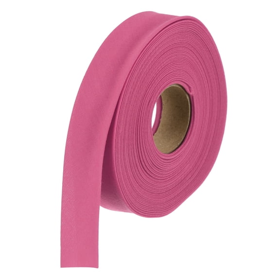 1 Inch Double Fold Bias Tape Polyester Continuous Bulk Bias Tape for Sewing, Seaming Quilting Hemming Binding Crafts (Rose Red 6 Yards)