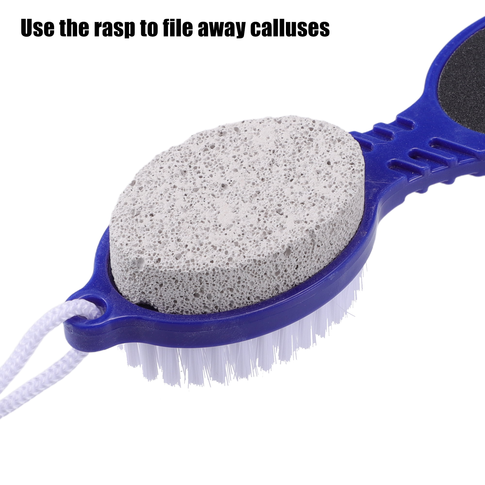 Unique Bargains 1 Pc Multi Purpose Foot File with Foot Scrubber Pumice Stone Foot Rasp Blue