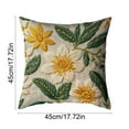 thumbnail image 3 of Antqov Embroidered Throw Pillow Covers 18x18" Cute Sunflower Spring Decorative Pillowcases Square Floral Pillow Cushion Cases for Home Bedroom Living Room Decor, 3 of 6