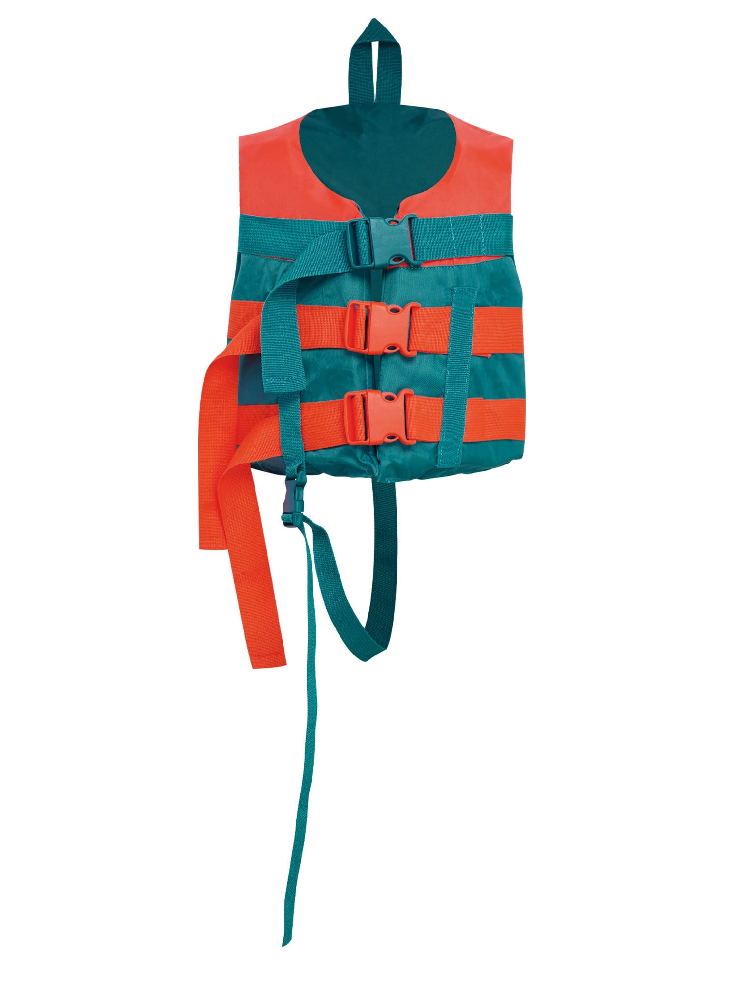 Haitryli Boys Girls Swim Life Vest Kids Color Block Buoyancy Jacket Fishing Snorkeling Water Sports Tops Teal Orange S