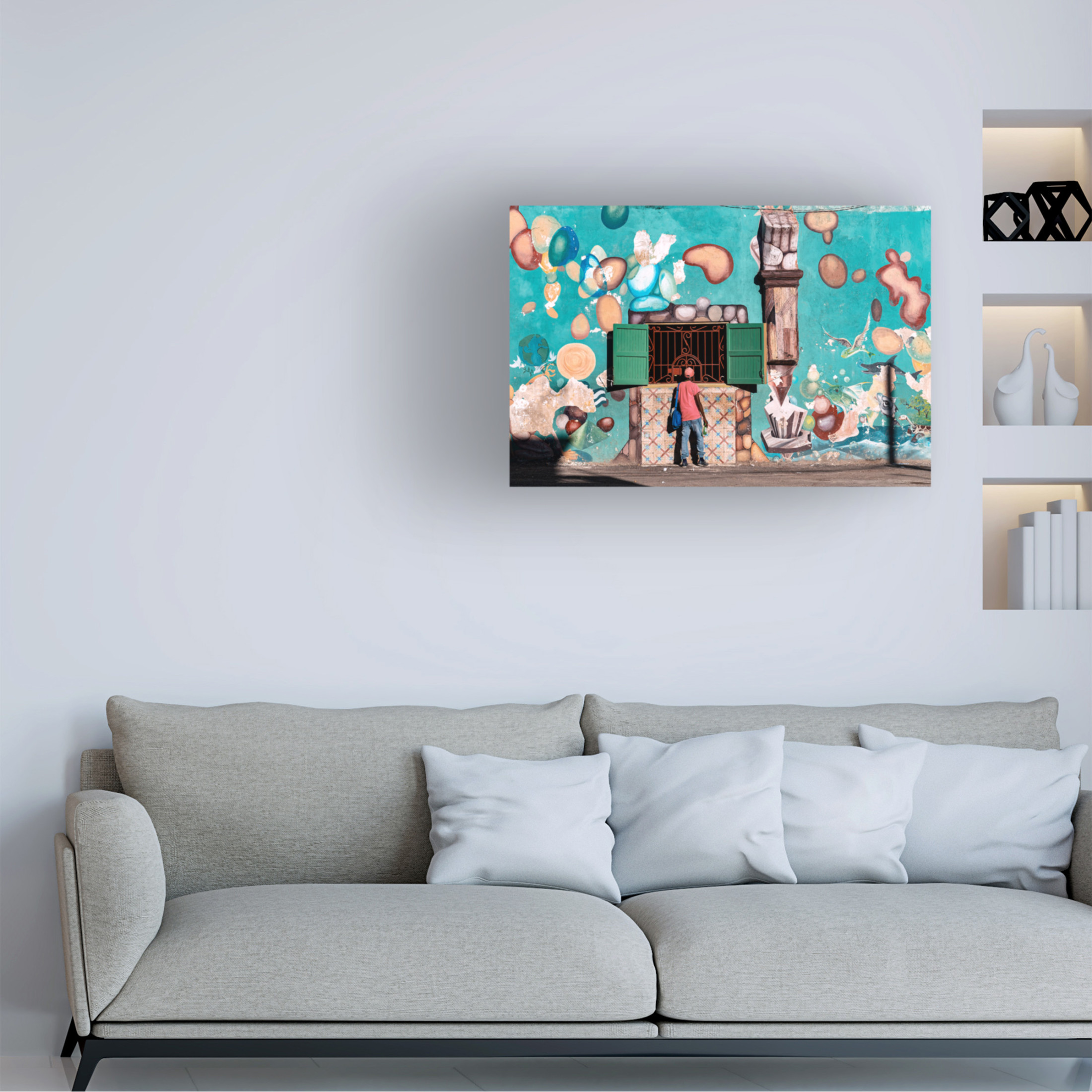 Trademark Fine Art Andreas Bauer Getting Something To Drink Canvas Wall Art