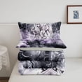 thumbnail image 5 of Manfei Vintage Wildlife Twin Comforter Sets,Rustic Wolves Bedding Set,Gray,Light Gray Reversible,2 Pieces,1 Comforter and 1 Pillowcase, 5 of 7