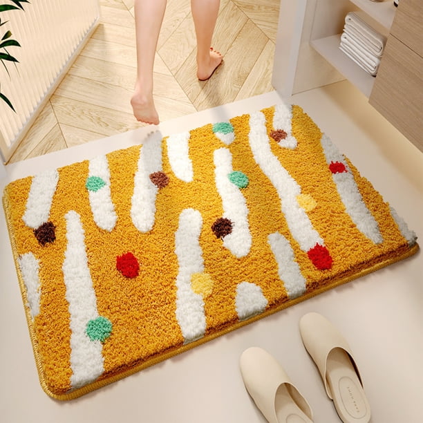 Alfombra con Motivos Bonitos de 90 X 60 Cm/35,43 X 23,62 Pulgadas para Sala de Estar, Dormitorio, Mesita de Noche, Baño, Antideslizante, de Terciopelo de Imitación de Oveja.