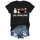 thumbnail image 1 of Womens Halloween T-Shirt Vintage Pumpkin Skeleton Goose Chicken Funny Print Short Sleeve Crewneck Halloween Party Shirts Graphic Tee Tops, 1 of 5