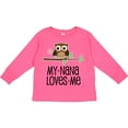 thumbnail image 3 of Inktastic My Nana Loves Me Owl Girls Long Sleeve Toddler T-Shirt, 3 of 5