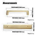 thumbnail image 3 of Goo-Ki 5''(128mm) Hole Centers Champagne Bronze Cabinet Pulls with Backplate, Zinc Alloy Cabinet Drawer Handles for Dresser,Wardrobe,Cupboard,Cabinet Hardware, 2 Pack, 3 of 7