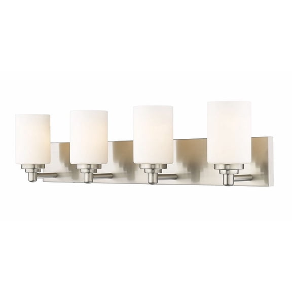 485-4V-BN-Z-Lite-Soledad - 4 Light Bath Vanity-7.5 Inches Tall and 31.5 Inches Wide-Brushed Nickel Finish