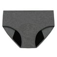 thumbnail image 4 of GlTpooo Period Underwear for Women Menstrual Panties Womens Leak Proof Mid Waist Cotton Postpartum Ladies Plus Size Panties Briefs 3PCS Gray 3XL, 4 of 6