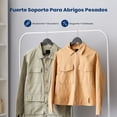 thumbnail image 4 of Ganchos de Madera Premium Serenelife, Ahorradores de Espacio, Resistentes, con Gancho Metálico Giratorio de 360°, para Abrigos, Pantalones y Vestidos, Negro, Pack 50, 4 of 7