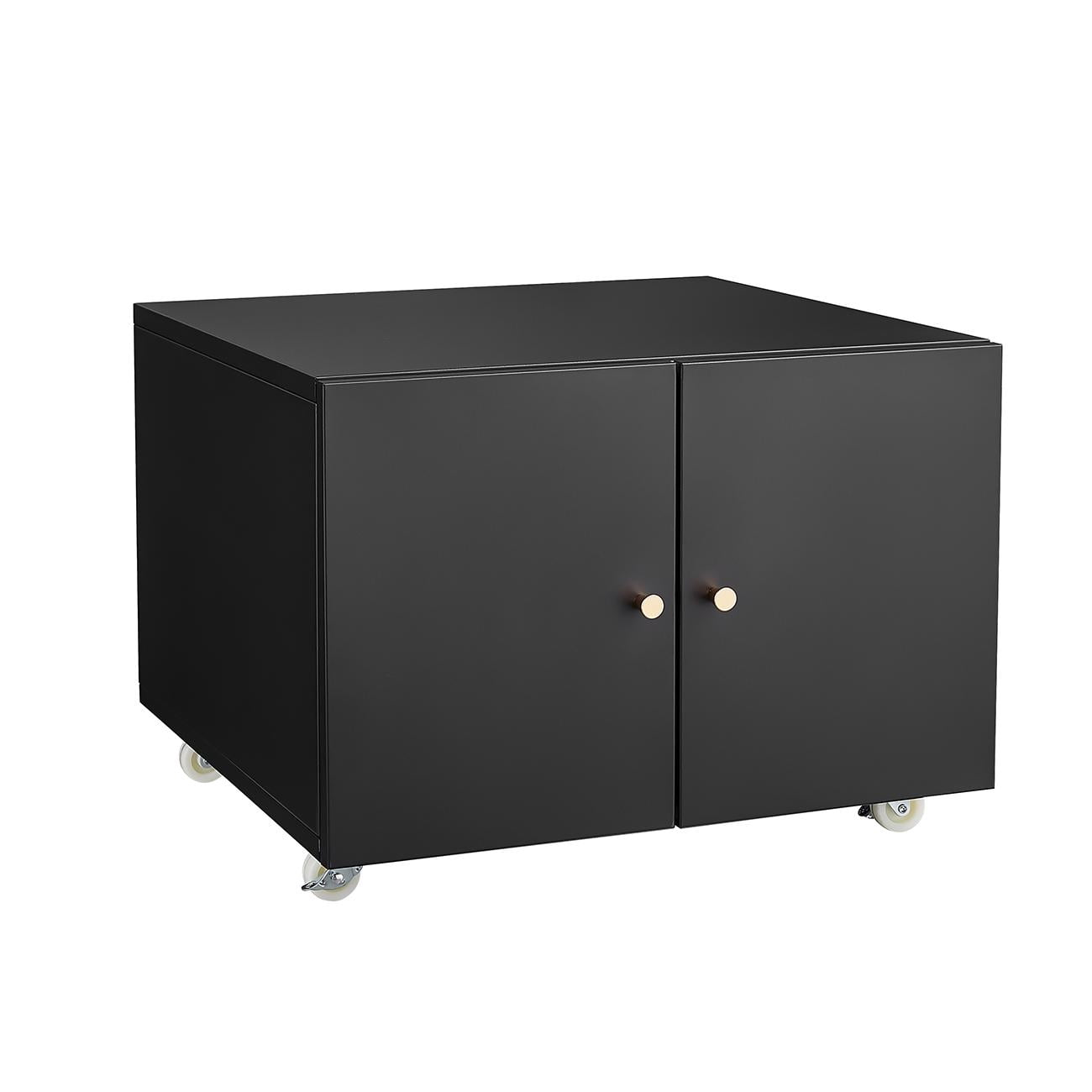Tzou Steel Printer Cabinet with Wheels - Mobile Printer Stand with Adjustable Shelf & Storage for Home Office, Compact File Cabinet for Small Spaces